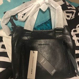 BLACK AIMEE KESTENBERG CROSSBODY PURSE